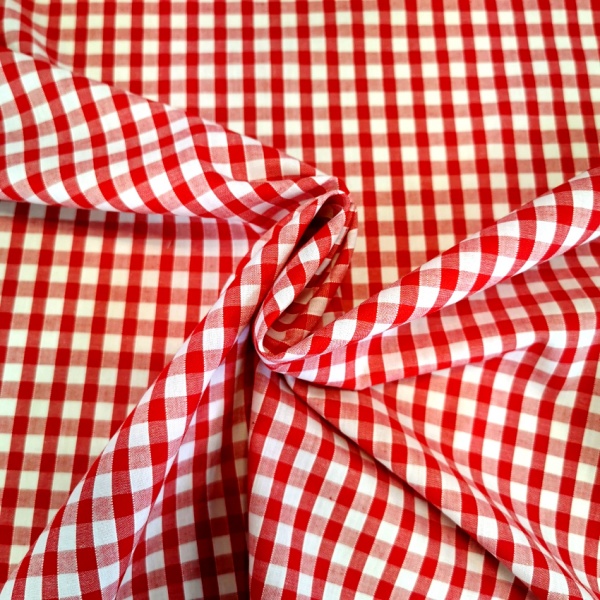 1/4 ''  Polycotton Gingham RED